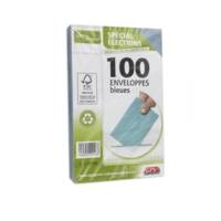 Paquet de 100 enveloppes élection recyclées bleues 90x140 75 g/m² - GPV