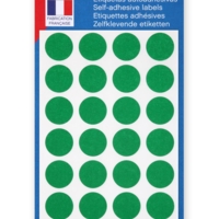 Sachet de 168 étiquettes Gommettes de signalisation Rondes 15 mm Vert