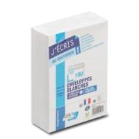 Paquet de 100 enveloppes blanches C6 114x162 75g bande de protection