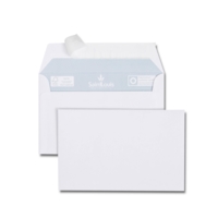 Paquet de 25 enveloppes de visite blanches 90x140 100 g bande de protection - GPV