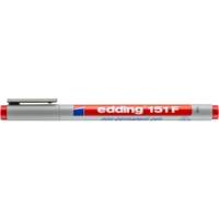 Feutre Non Permanent 151 F Rouge Pointe Fine 0,6 mm - EDDING