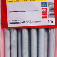 Cheville rallongée DUOXPAND 10 x 140 avec vis à tête fraisée en acier électrozingué - Gedimat - FISCHER