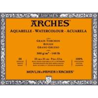 Bloc 20 feuilles 23x31 300g grain torchon blanc naturel