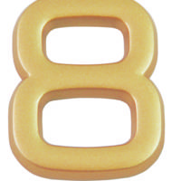 Chiffre 0 plastique doré adhésif h.37mm - Gedimat - CHAPUIS