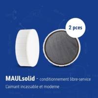 Pack 2 Aimants Solid Rond Ø 38 mm, 2,5 kg Puissance Blanc