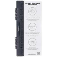 Perforatrice format A5 avec réglette 6 trous Noir