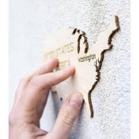Carte Du Monde En Bois - Taille Xl - Puzzle 3d