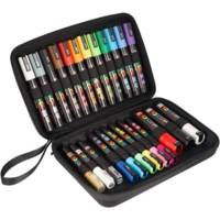 Mallette Tissu avec Zip 24 Marqueurs Posca Assortis - UNI-BALL