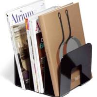 Porte-revues TREND plastique 3 compartiments (L)215 x (P)210 x (H)165 mm Noir