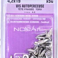 Vis autoperceuse tête fraisée empreinte Torx inox A2 4,2 x 19 mm - Gedimat - NORAIL