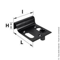 Sabot de portail à visser gâche réglable noir - 140mm - Gedimat - AFBAT