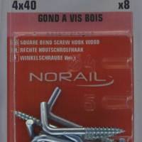Gond à vis acier zingué Ø4 mm - Gedimat - NORAIL