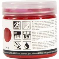 Pot 140ml Peinture Acrylique MAT pub Rouge Magenta - PÉBÉO