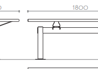 Table haute d'extérieur pour le pique- nique Tango city 180x85 cm