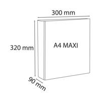 Classeur PP personnalisable Kreacover - 4 anneaux en D 60mm - A4 maxi - Blanc