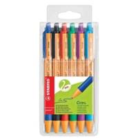 Pochette de 6 Stylos Bille Rétractable POINTBALL Tracé 0,5 mm , couleurs assorties