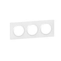 Plaque carrée DOOXIE 3 postes effet aluminium - Gedimat - LEGRAND