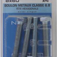 Boulon 6 pans tête hexagonale acier zingué - Gedimat - NORAIL