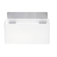 Powerstrips Panier Amovible Porte Accessoires Salle de Bain Argent / blanc