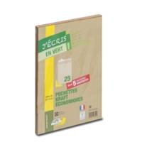 Paquet de 25 pochettes kraft brun dont 5 gratuites C4 229x324 90 g