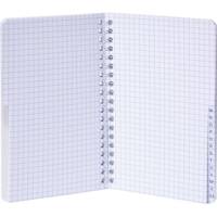 Carnet Répertoire Spirale 110x170mm Quadrillé 100 Pages 90g Coloris Aléatoire