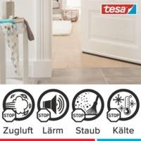 Calfeutrer Bas de Porte Adhésif Spécial Moquette 1m x 40mm x 15mm brun marron