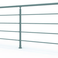 Kit Rondo Primo rampe et garde-corps aluminium gris anthracite - 1.20m - Gedimat - SOGEM