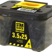 Vis agglo/bois STARBLOCK acier zingué tête fraisée empreinte Torx 3,5 x 25 mm - Gedimat