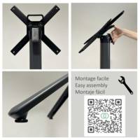 Table rabattable 70x70cm marbre royal - terrasse - RestooTab