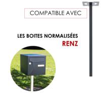 Pied elliptique à sceller en alu anodisé - gris anthracite RAL 7016 - Gedimat