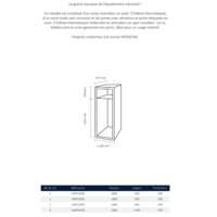 Vestiaire Industrie Propre 2 Cases | Rangement Sécurisé & Normes NF