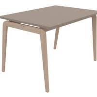 Table 120x80 4 pieds Adell - chant PVC - Piètement vernis naturel