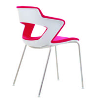 Chaise KAOMA coque plastique assise et dossier recouverts de tissu