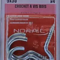 Crochet à vis acier zingué Ø5 mm - Gedimat - NORAIL