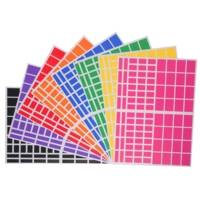 768 gommettes rectangles - 8 planches