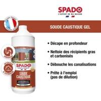 Flacon 1 l Soude Caustique Débouche les Canalisations Décapant Peinture Dégraissant Surpuissant