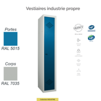Vestiaire Industrie Propre 1 Case | Sécurisé & Robuste