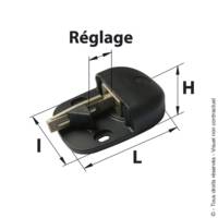 Sabot de portail automatique à visser PVC - boîte de 4 pièces - Gedimat - AFBAT