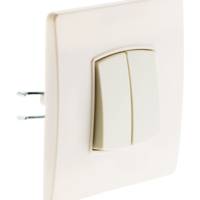 Interrupteur double va et vient encastrable blanc - Gedimat