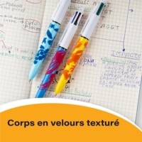 Lot de 3 Stylos Bille 4 Couleurs Velours