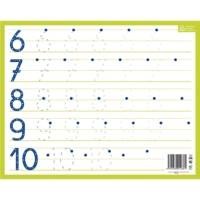 Ardoise rigide effaçable à sec "Chiffres" 21 x 26,5 cm