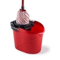 Seau Essoreur Supermocio pour Balai à Franges Rouge