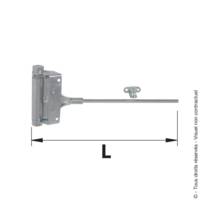 Ferme-porte ajustable gris - 240mm - Gedimat - AFBAT