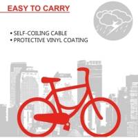 Câble Antivol de Vélo 1,2m avec Combinaison 4 Chiffres