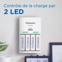 Eneloop Chargeur Basic Charger BQ-CC51 avec 4xAAA 800mAh
