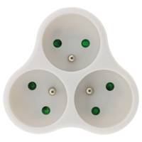 Triplite 3 x 16A triangulaire - blanc - Gedimat - ZENITECH