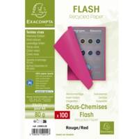 Paquet de 100 sous-chemises FLASH 80 100% recyclé - 22x31cm - Rouge