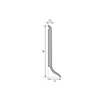Plinthe PVC semi-rigide - 60 mm x 2.20 m - Gedimat - DINAC
