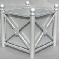 Jardinière Delorme boule 78x78 cm- Jardinière monocolore, ossature et bac coloris variable