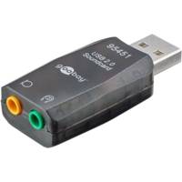 Carte son USB 2.0 Transparente Pour connxion de micro et Casque